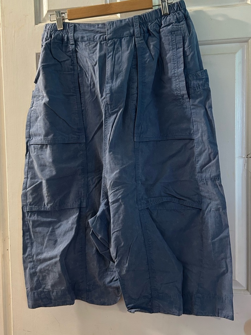 Free People Blue Women's Cargo Culotte Jumpsuit-Style Pants